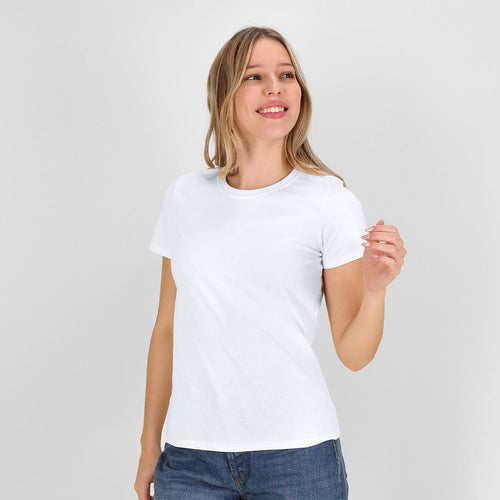 T-Shirt blanc femme KEYA WCS180 Personnalise