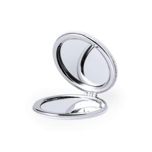 Miroir pliant en finition élégante en similicuir blanc - Plumiax Personnalise