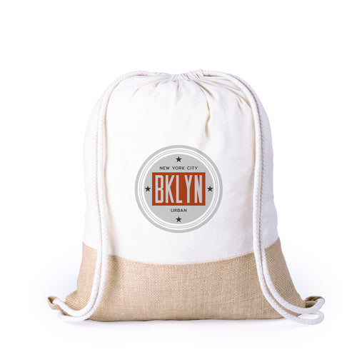 Sac à dos à cordon de serrage en ligne nature - Badix Personnalise
