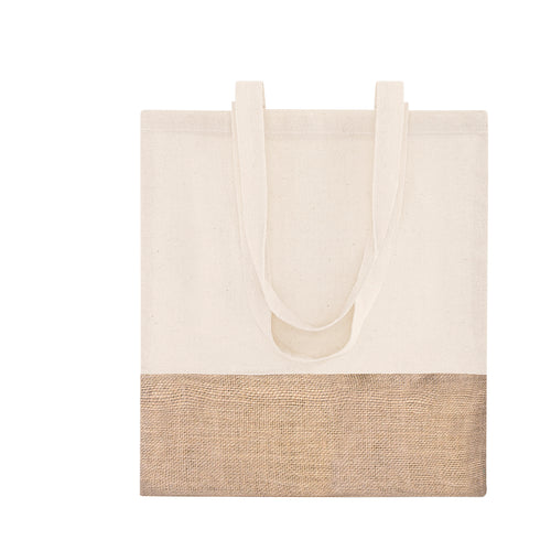Sac écologique dans une combinaison résistante de matières naturelles -jute et coton- de 245g/m2 - Lerkal Personnalise