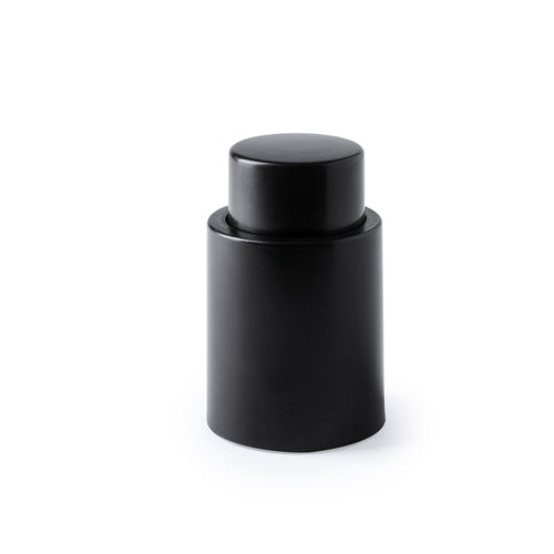 Bouchon de bouteille de vin en ABS avec AIR POMPE pour vider l´air et permettre une meilleure conservation et au design noir élégant - Hoxmar Personnalise