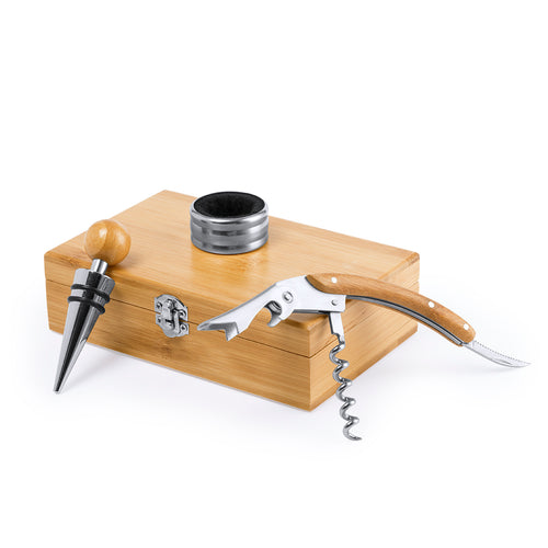 Set ensemble à vin en coffret élégant en bambou - Nitol Personnalise