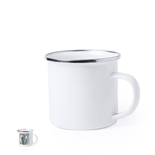 Tasse en métal de design rétro et capacité de 380ml, avec de petites imperfections pour un look vintage - Neyms Personnalise