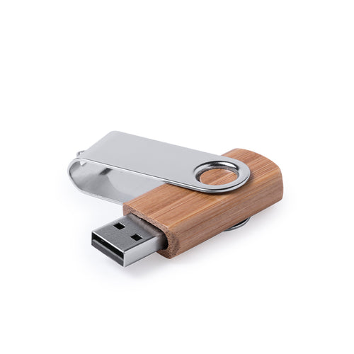 16 Go de capacité usb lecteur flash, avec mécanisme pivotant, bois de bambou fini corps et clip en métal - Cetrex 16GB Personnalise