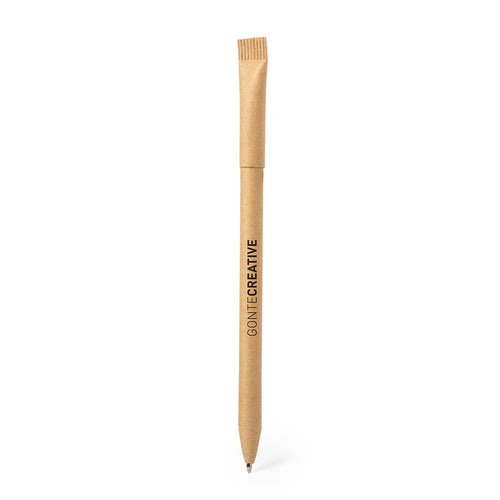 Stylo de ligne nature dans le carton recyclé et le capot assorti original - Valvek Personnalise