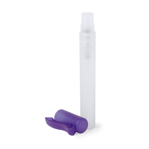 Spray hydroalcoolique pour l’hygiène et le nettoyage de la peau dans un flacon rechargeable de 10 ml - Bustan Personnalise