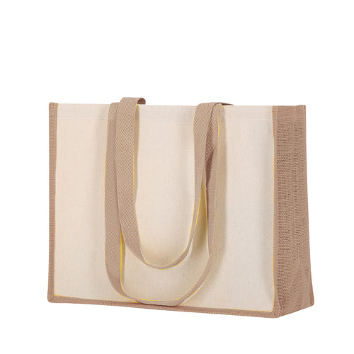 Sac en jute et coton laminé - Rotin Personnalise