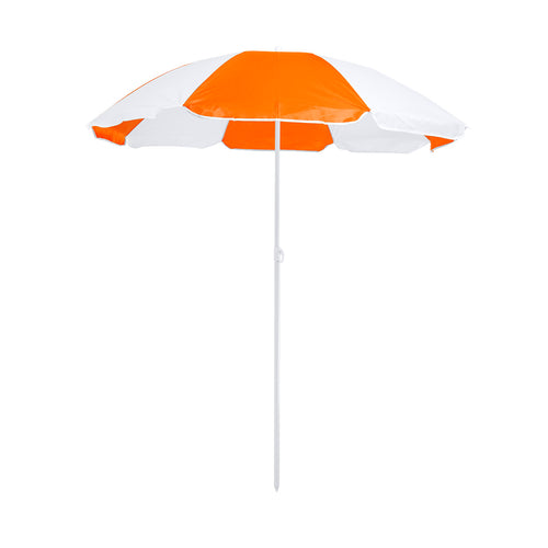 Parasol de plage de 8 panneaux en nylon résistant et bicolore - Nukel Personnalise