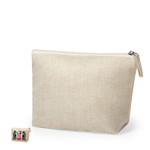 Trousse de toilette en polyester 150 g/ m2 résistant au toucher doux, couleur, inspiration éco, naturelle, spécialement conçu pour l'impression par sublimation - Kreston Personnalise