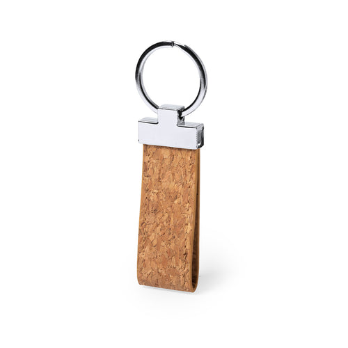 Porte-clés Gamme éco-friendly en liège naturel avec détails en métal - Branko Personnalise