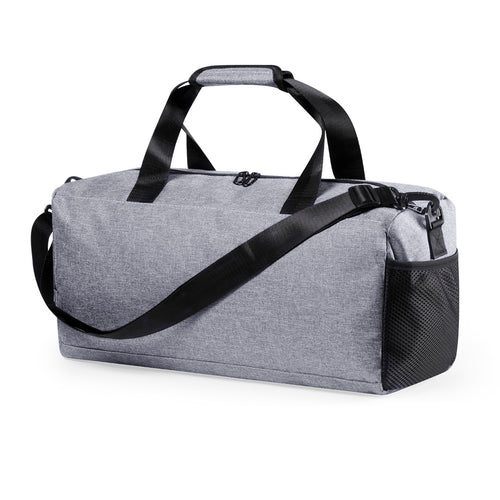 Sac polyvalent en polyester denim 600D résistant et design décontracté bicolore, avec un corps gris et des détails noirs - Lutux Personnalise