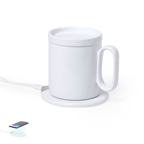 Chauffe-tasse avec chargeur sans fil à charge rapide intégré -10W- - Kalan Personnalise
