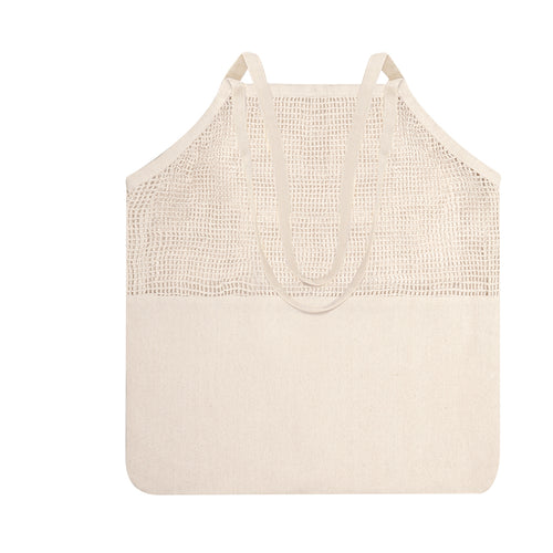 Le sac filet ou filet à provision éco-frienldy en coton écru de 220g / m2, avec une surface sans filet pour l'impression - Trobax Personnalise