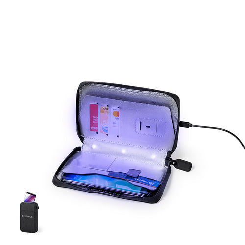 Organiseur et stérilisateur de lumière UV de type C, avec protection RFID (Identification par radiofréquence) qui protège vos dispositifs de transmission d’identité - Boxny Personnalise