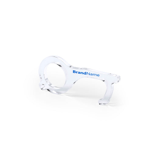 Porte-clés hygiénique anti-contact, fabriqué en acrylique durable finition transparente - Napil Personnalise