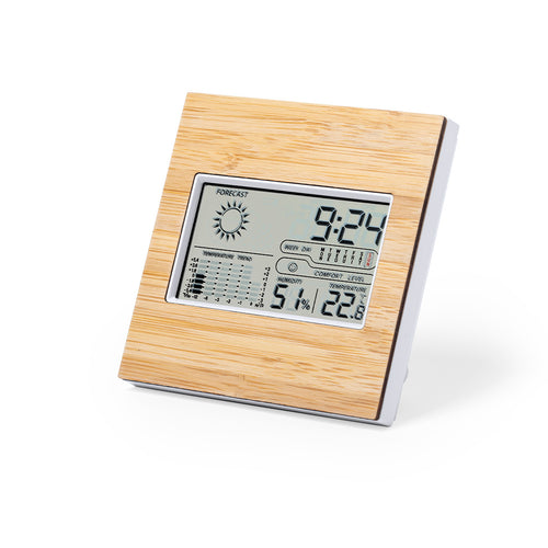 Station météorologique de ligne naturelle avec l’avant en bambou - Behox Personnalise