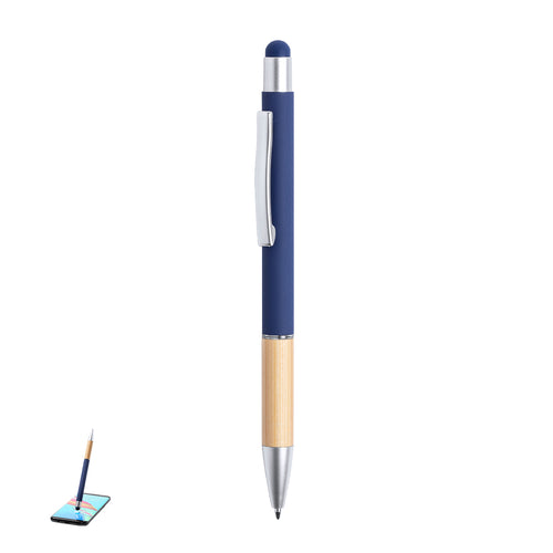 Stylo-bille pointeur avec mécanisme à bouton-poussoir - Zabox Personnalise