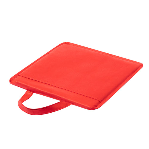 Coussin fabriqué en non-woven durable, avec rembourrage épais, poignée de transport et poche pour le marquage - Rostel Personnalise