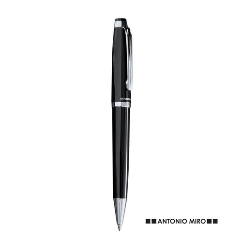 Stylo à bille Antonio Miró au design bicolore élégant et au corps métallique doux et sobre en noir - Dayo Personnalise