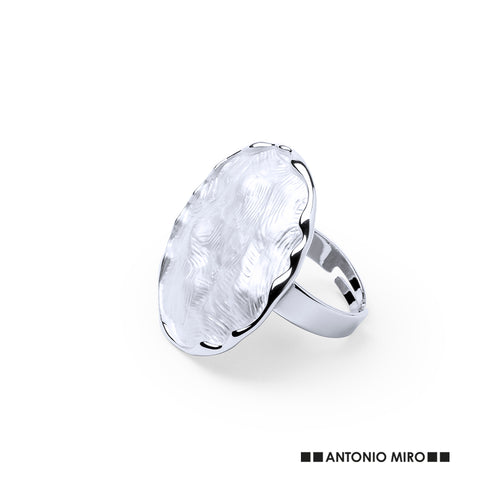 Anillo ajustable de Antonio Miró en metal con incrustación de resina - Zook Personnalise