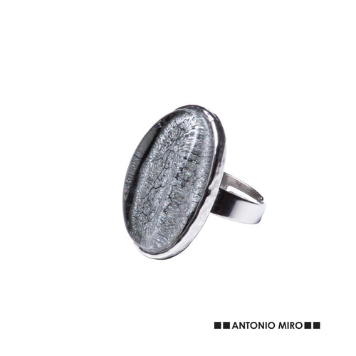 Bague réglable d'Antonio Miró en métal avec incrustation de résine - Hansok Personnalise