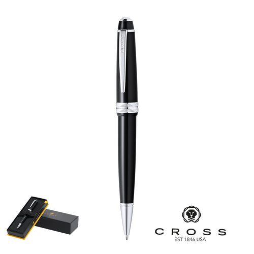 Stylo de Cross modèle Bailey Light, combinant une résine brillante avec des finitions métalliques en chrome poli Personnalise
