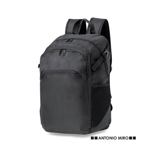 Sac à dos Antonio Miró, en polyester 300D résistant avec des finitions noires - Jolens Personnalise