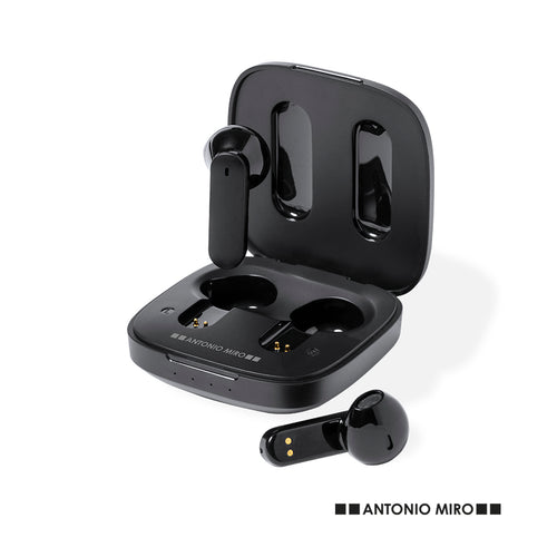 Casque intra-auriculaire Bluetooth Antonio Miró, design et élégant, finition noire mate - Trustal Personnalise