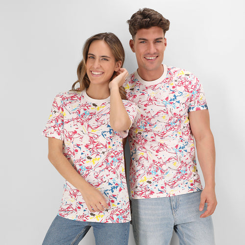 T-shirt unisexe avec imprimé aux couleurs vives - Helixa Personnalise