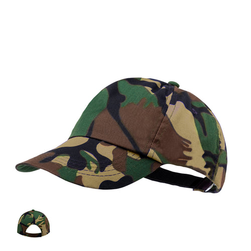 Casquette à 5 panneaux en coton doux et polyester avec motif camouflage - Rambo Personnalise