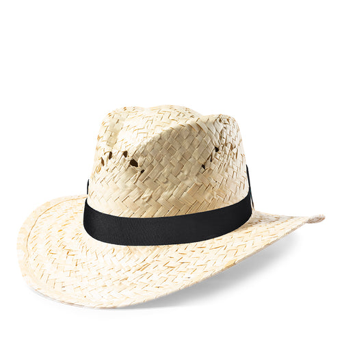 Chapeau de paille blanc avec ruban intérieur confortable et trous d´aération - Lúa Personnalise