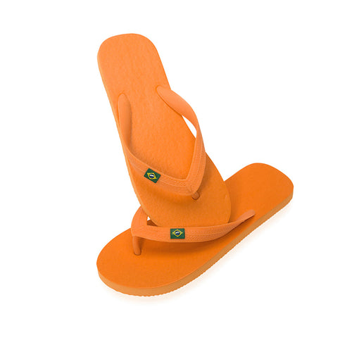 Paire de tongs avec semelle en EVA résistant et lanières en PVC avec drapeau brésilien - Brasileira Personnalise